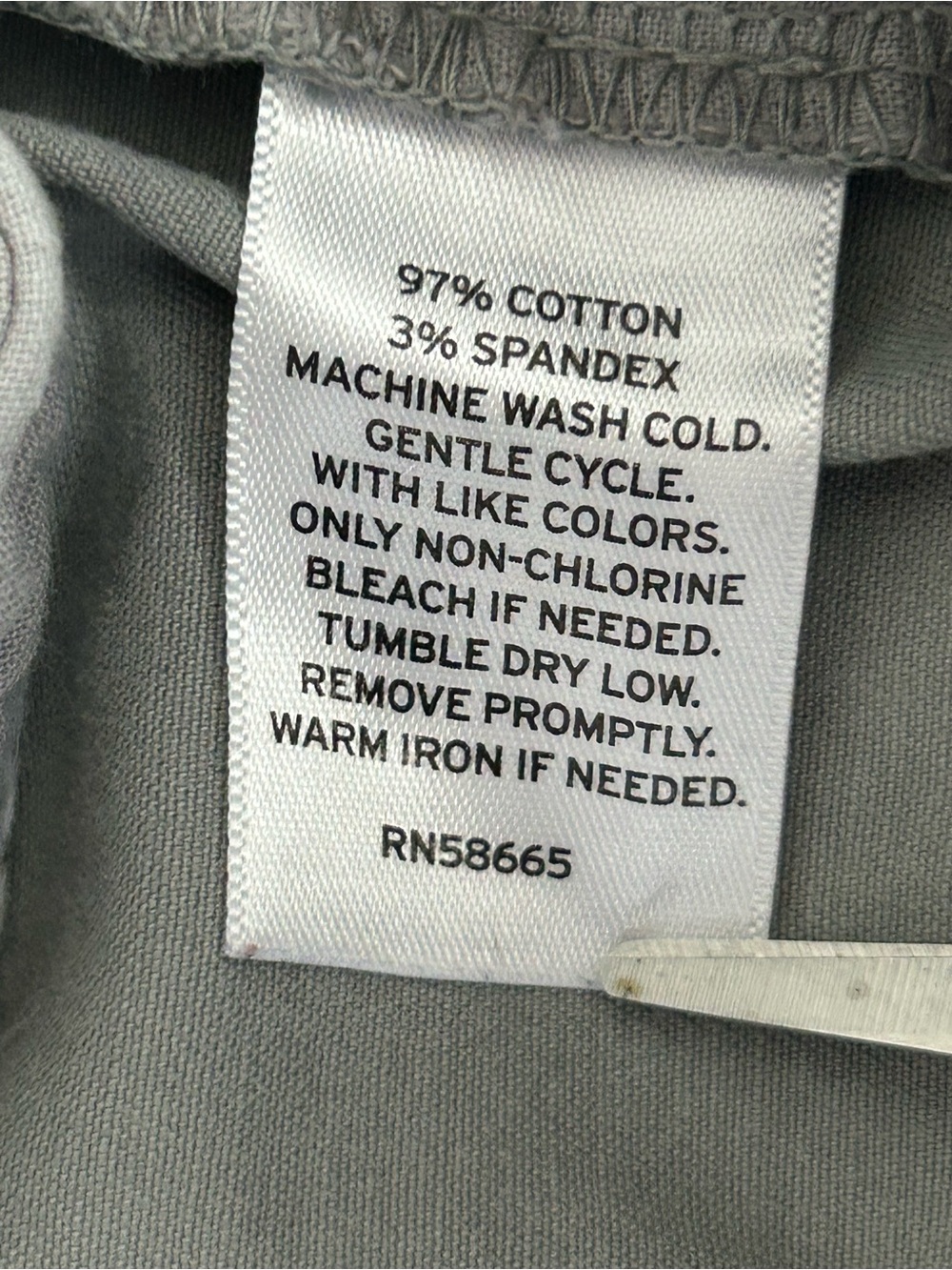 Nordstrom Boys Stretch Chino Pants Straight Leg in Grey Folkstone Size 16 - Picture 7 of 7